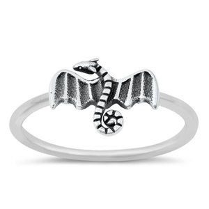 Sterling Silver Dragon Ring 925 Fashion Band